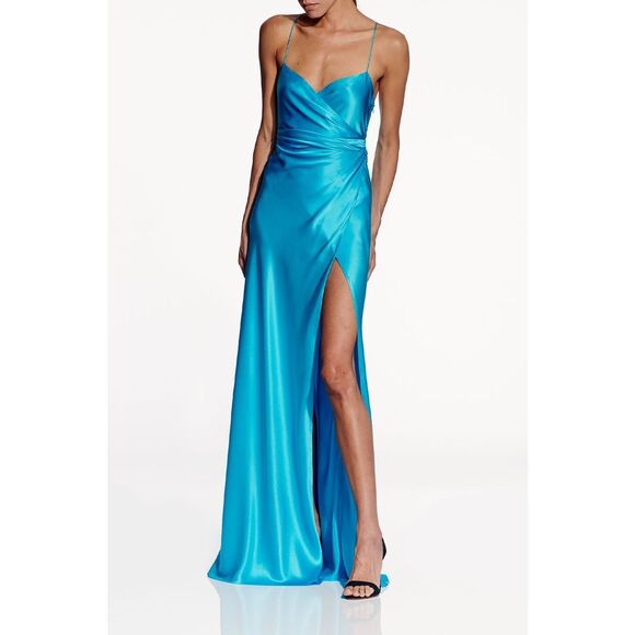 The Sei Draped Silk Wrap Gown Size 10 $1219 - Picture 2 of 12